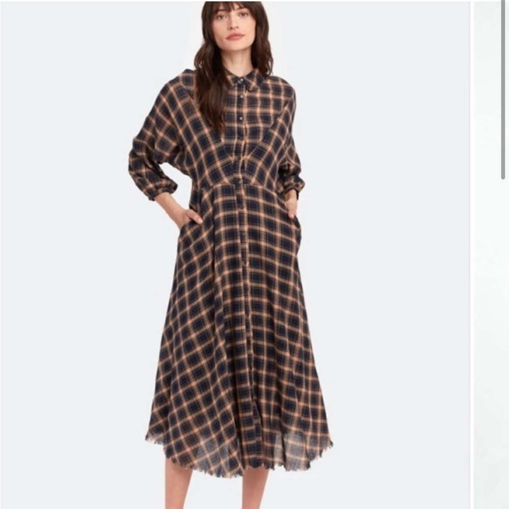 The Great - Western Shirt Dress in 90's Plaid